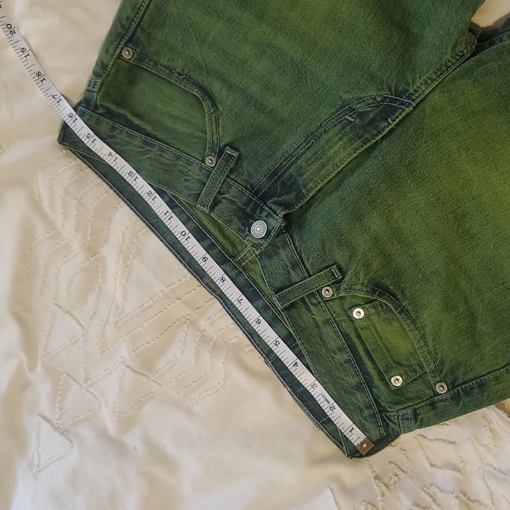 Levi's Green Dyed Jeans Limited Edition Straight 514 Red Tab - Picture 5 of 9